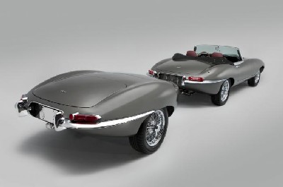 Restored 1968 Jaguar E-Type stretched with a matching trailer